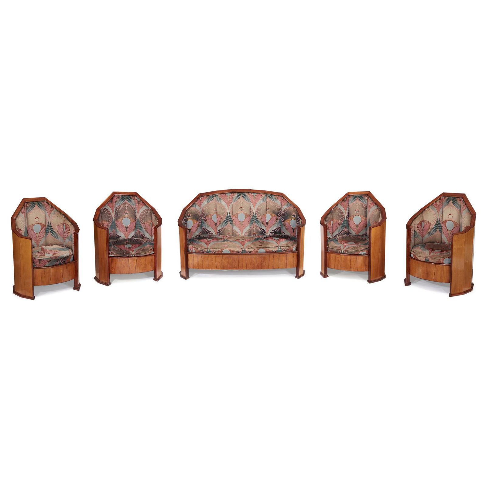 European School, An Art Deco 'Barrel' Five-Piece Salon (1 of 2)