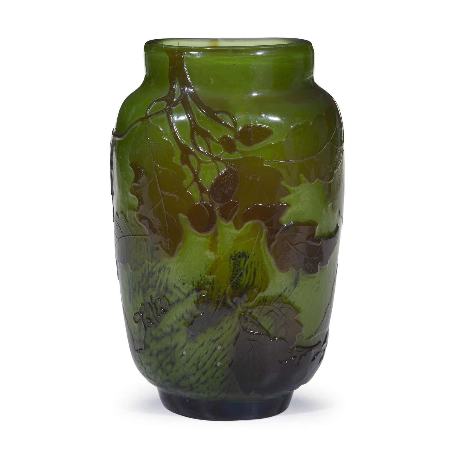 Émile Gallé (French, 1846-1904), Vase with Oak Leaves (1 of 1)