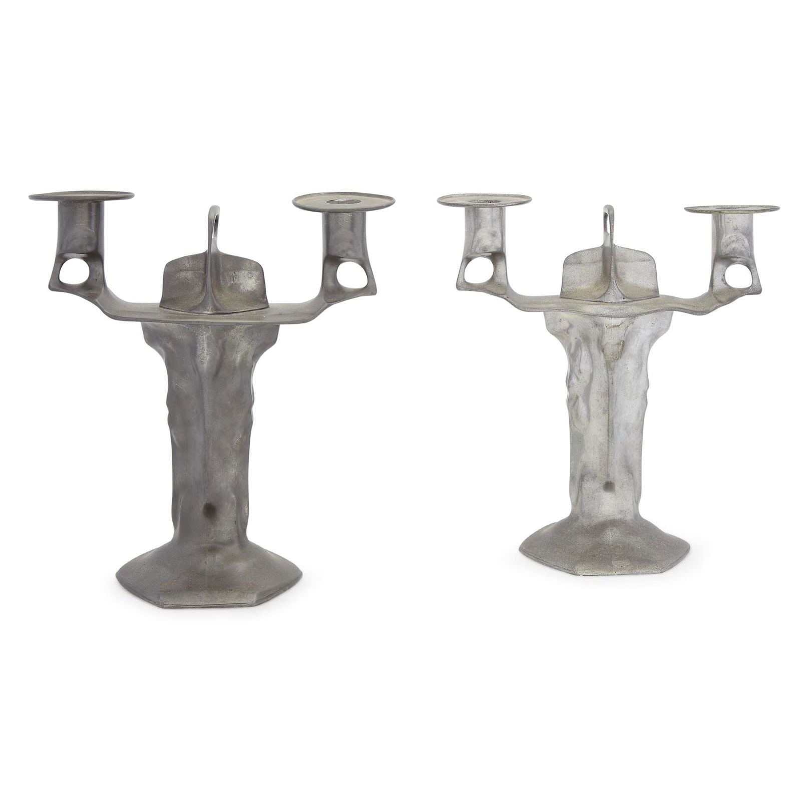 Kayserzinn (German, active 1862-1925), A Pair of Pewter (1 of 1)