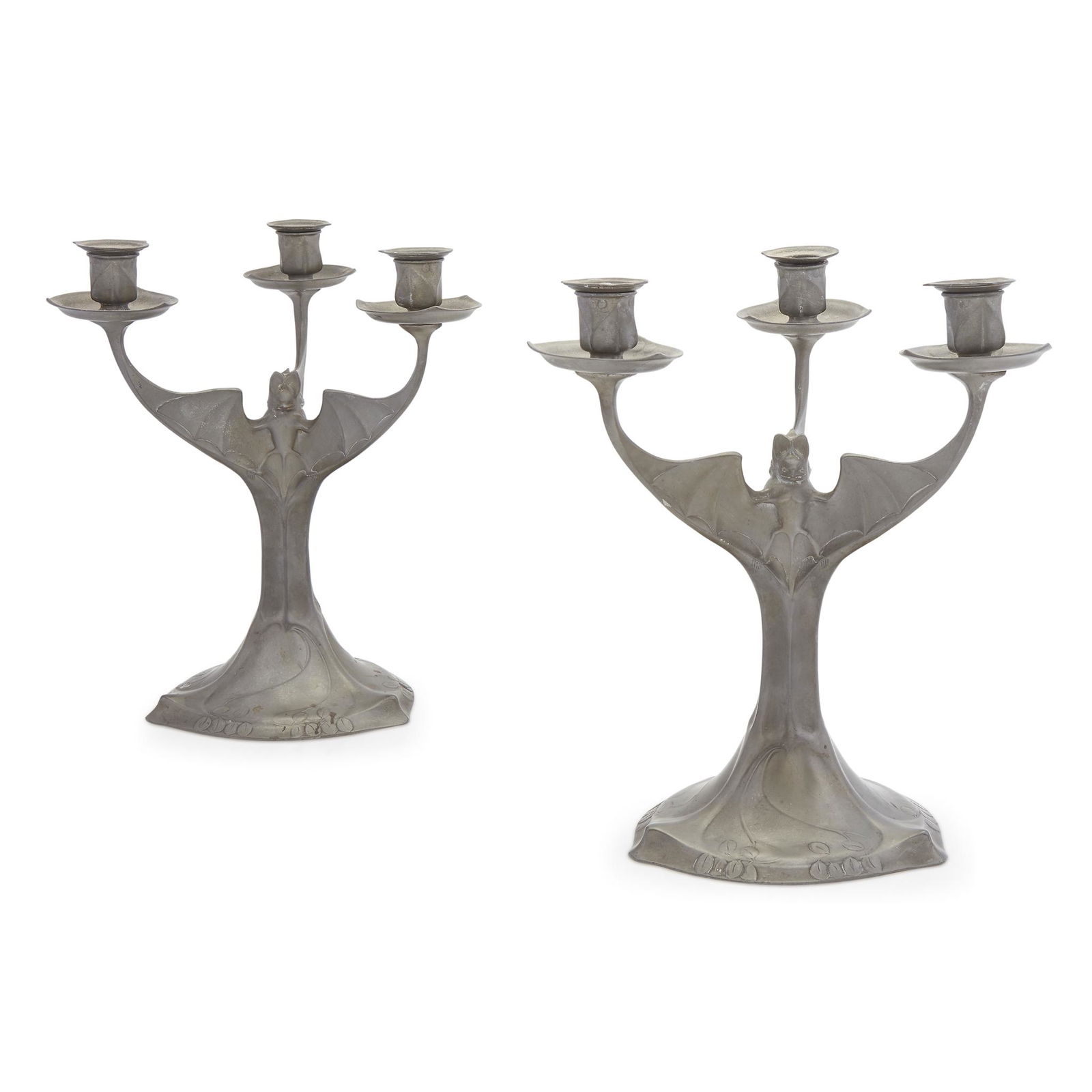 Kayserzinn (German, active 1862-1925), A Pair of Pewter (1 of 1)