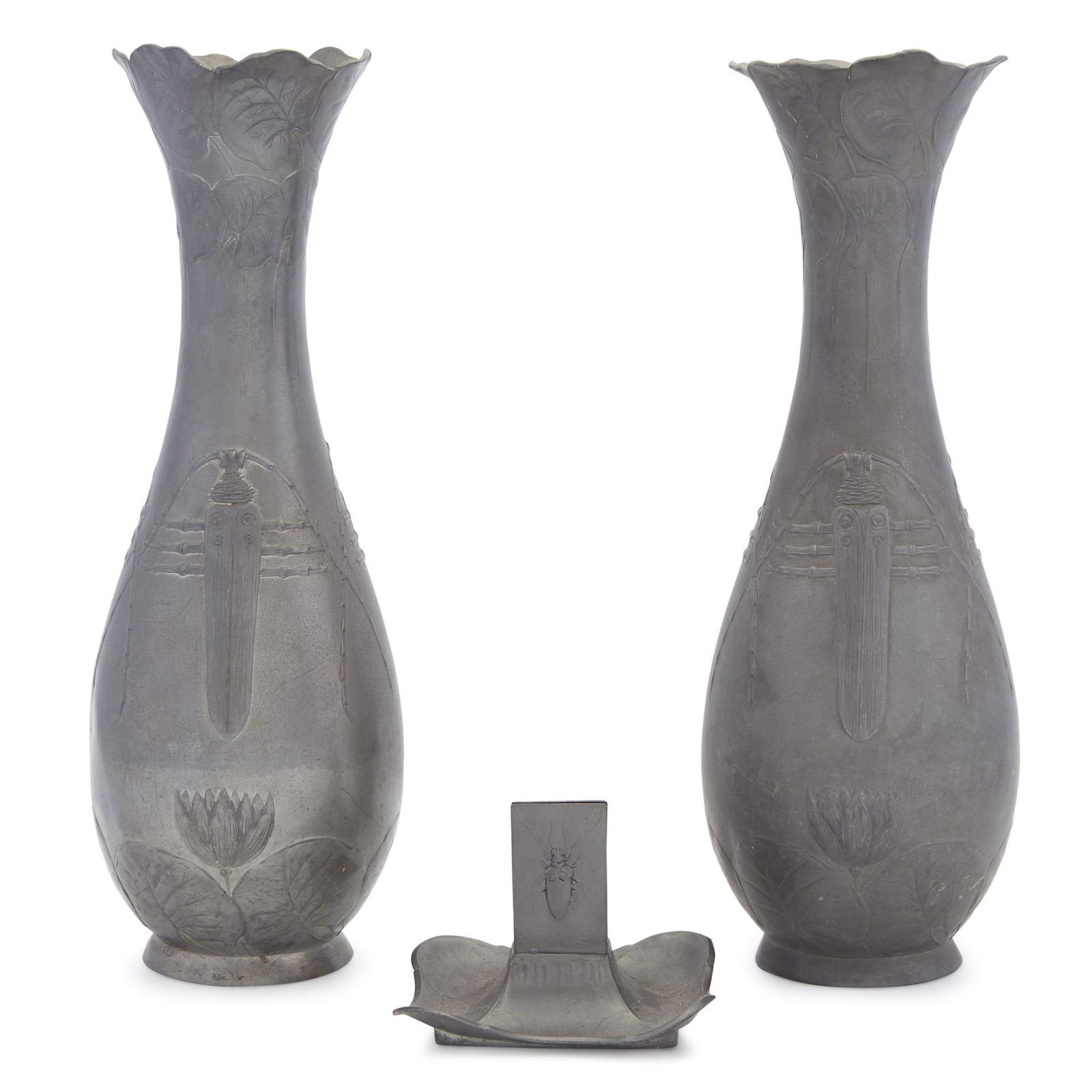 Kayserzinn (German, active 1862-1925), A Pair of Pewter (1 of 1)