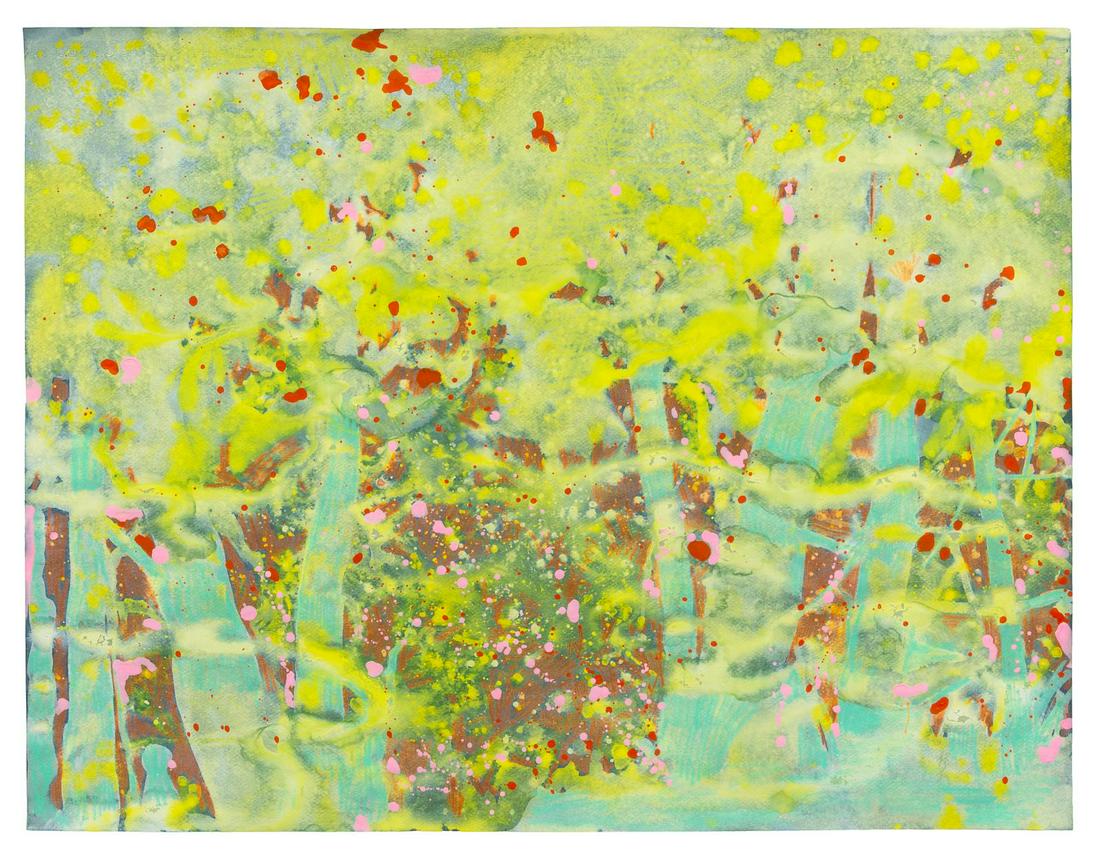 David Korty (American, b. 1971) Untitled, (Yellow: David Korty (American, b. 1971) Untitled, (Yellow Forest), 2001 watercolor on paper 19 1/2 x 25 1/2 inches.Provenance: Greene Naftali, New York