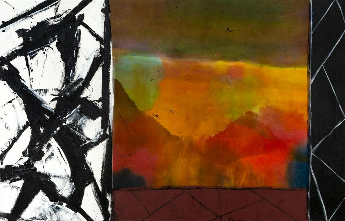 Ronnie Landfield (American, b. 1947) Italian Poet, 1989: Ronnie Landfield (American, b. 1947) Italian Poet, 1989 acrylic on canvas signed, titled and dated (overlap) 42 x 66 inches.Provenance: Elaine Baker Gallery, Boca Raton, FL Deaccessioned from the Boca