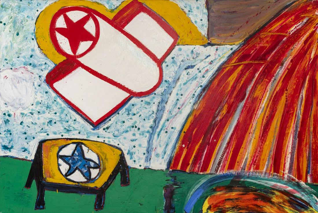 Kenneth Morgan (American, b. 1949) Air Show, 1982 : Kenneth Morgan (American, b. 1949) Air Show, 1982 oil on canvas 48 x 72 inches. Deaccessioned from the Boca Raton Museum of Art to benefit the Acquisitions Fund