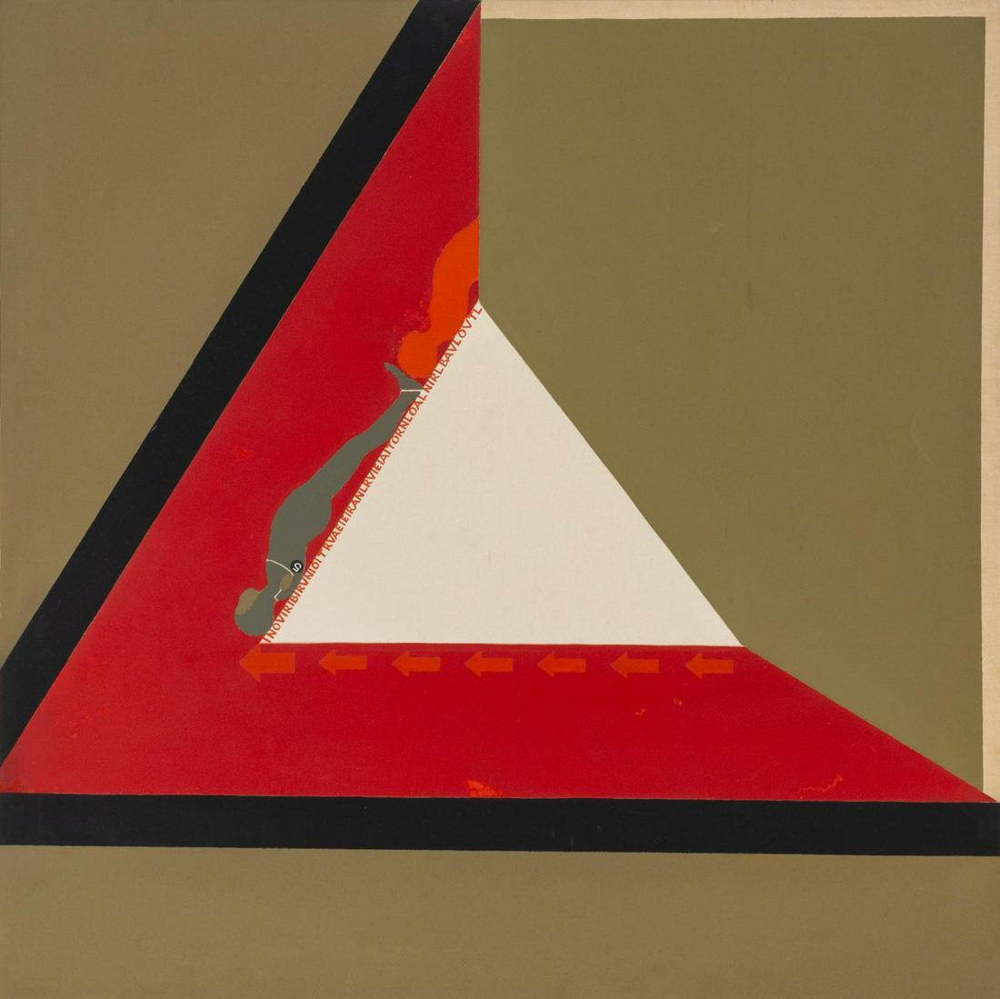 Ernest Trova (American, 1927-2009) Falling Man: Ernest Trova (American, 1927-2009) Falling Man oil on canvas 40 x 40 inches.Provenance: Greenberg Gallery, St. Louis, MO