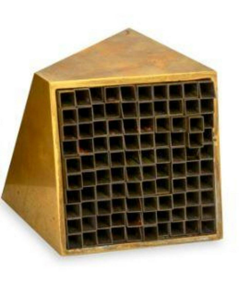 Aiko Miyawaki (Japanese, b. 1929) Work Ex: Aiko Miyawaki (Japanese, b. 1929) Work Ex brass signed AIKO and numbered 1/3 (base) Height 3 1/2 inches.