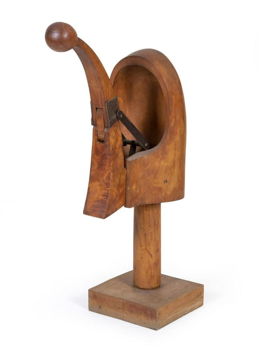 John Anderson (American, b.1928) Untitled (La: John Anderson (American, b.1928) Untitled (La Toilette), circa 1965 wood, metal Height 37 1/4 x width 11 x depth 22 inches. Deaccessioned from the Boca Raton Museum of Art to benefit the Acquisition