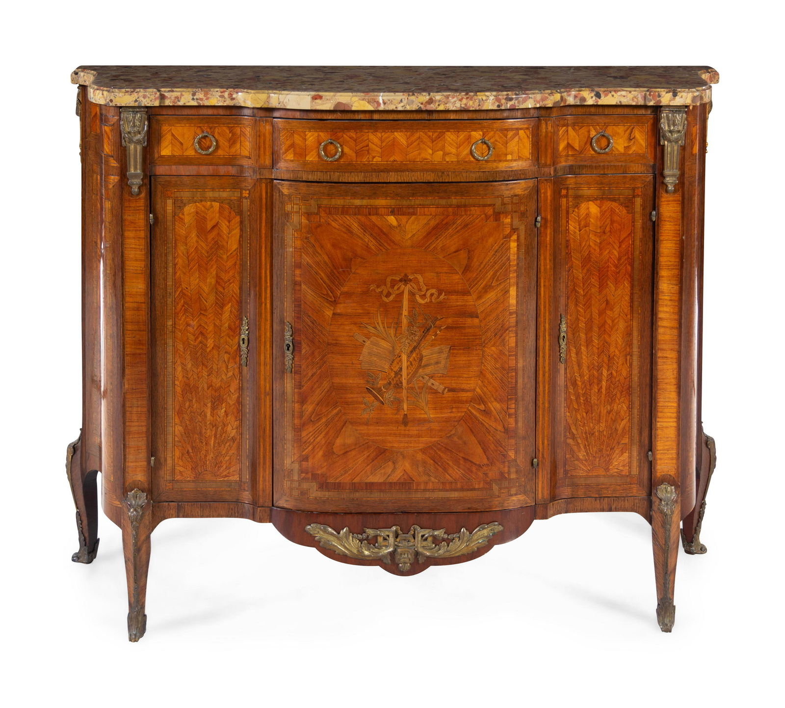 A Louis XV/XVI Transitional Style Parquetry and (1 of 2)