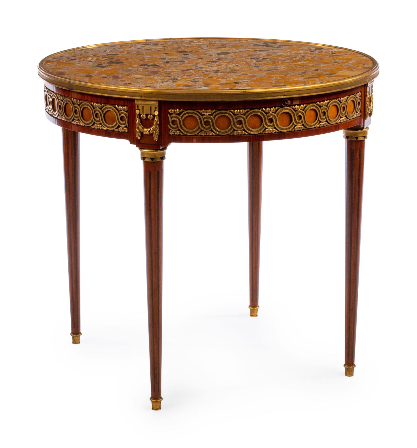 A Louis XVI Style Gilt Bronze Mounted Bouillotte Table (1 of 1)