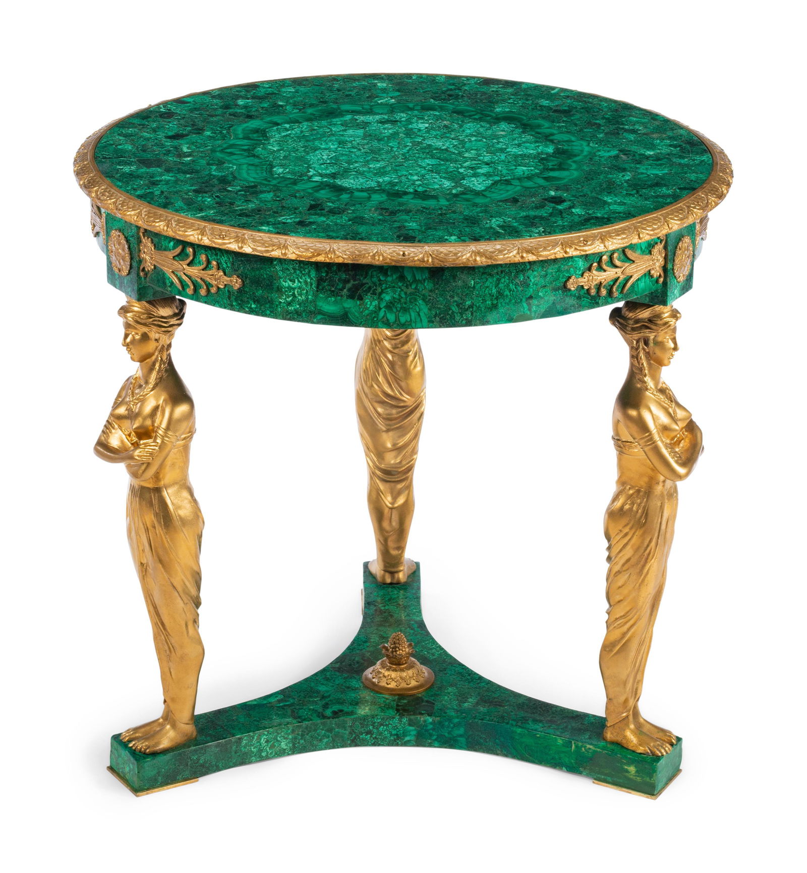 An Empire Style Gilt Bronze Mounted and Malachite (1 of 2)