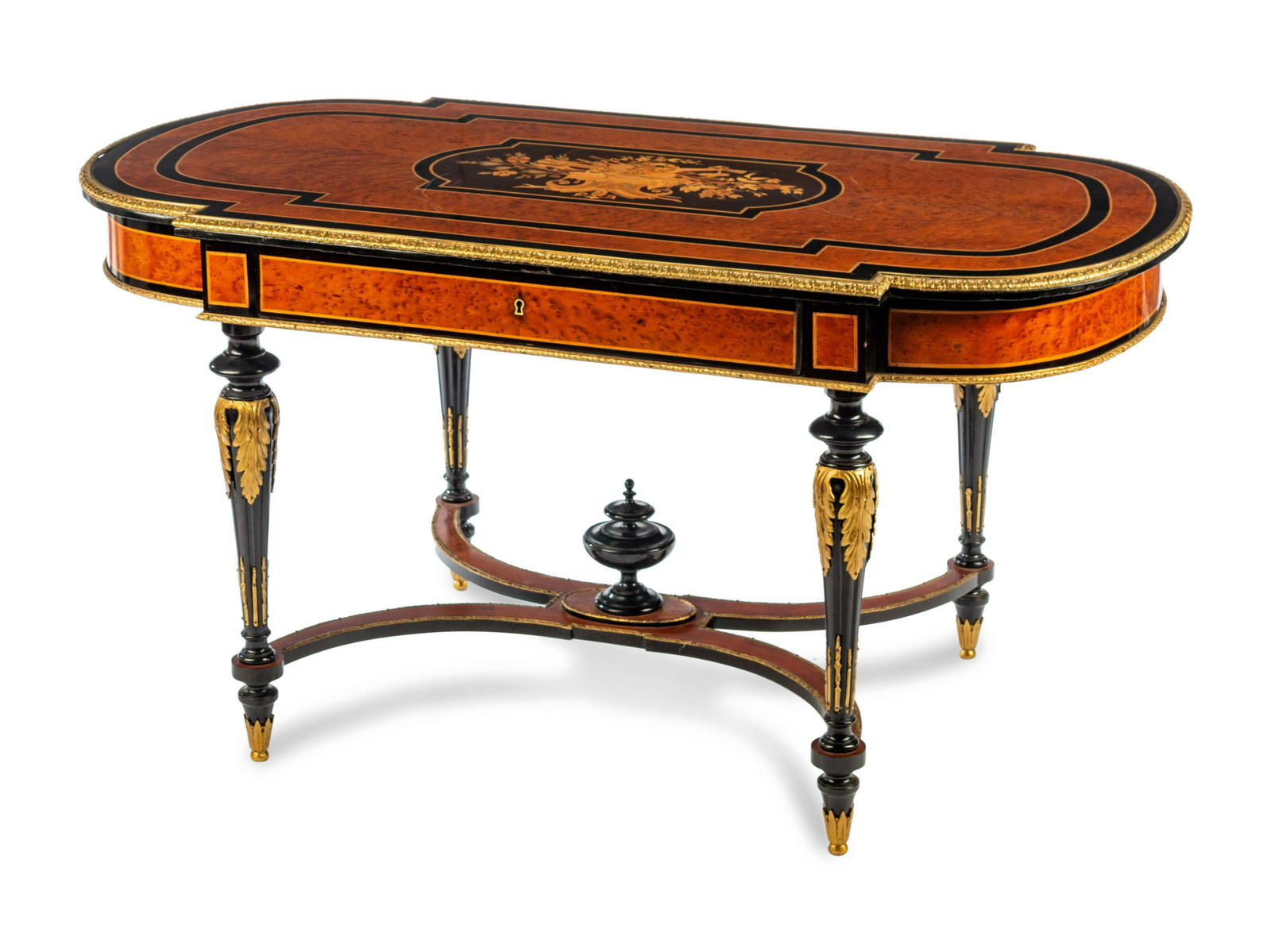 A Napoleon III Style Gilt Bronze Mounted Marquetry (1 of 1)