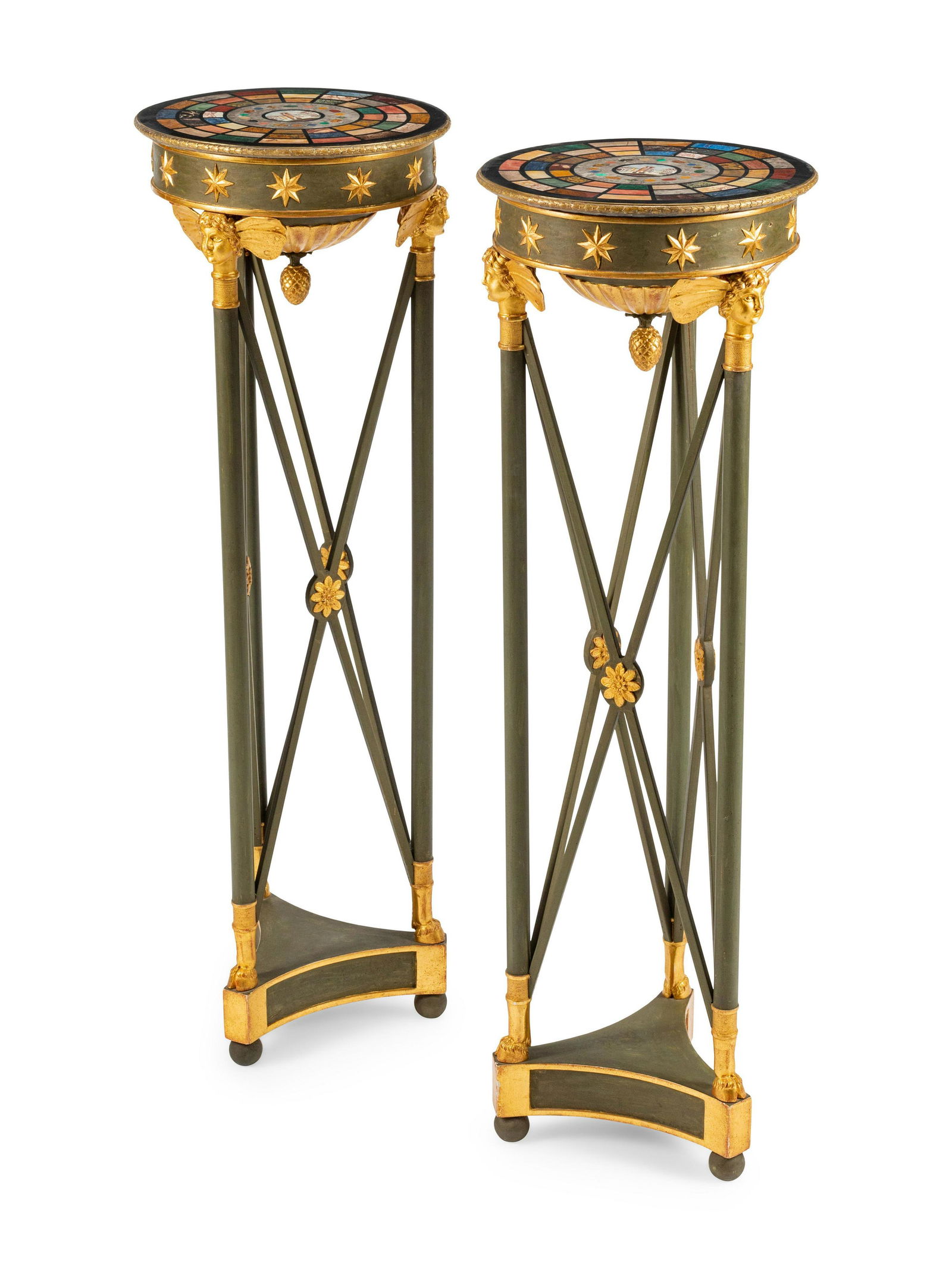 A Pair of Neoclassical Style Painted and Parcel Gilt (1 of 2)