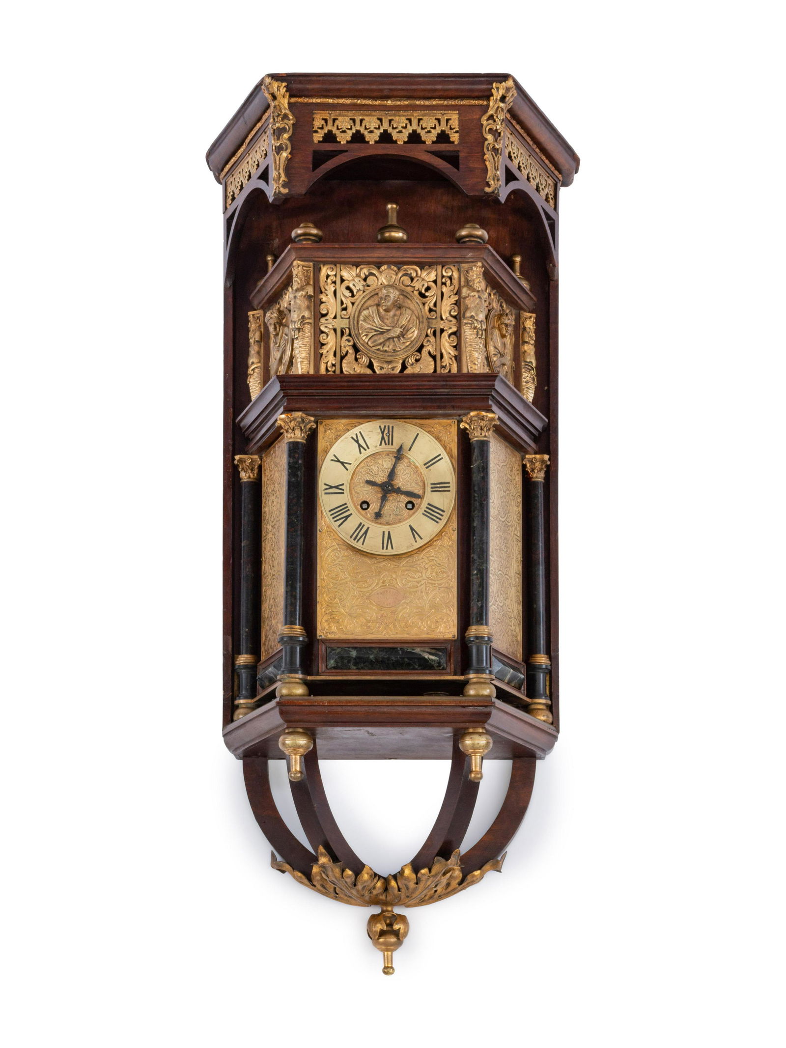 A French Gilt Bronze and Marble Mounted Bracket Clock (1 of 1)