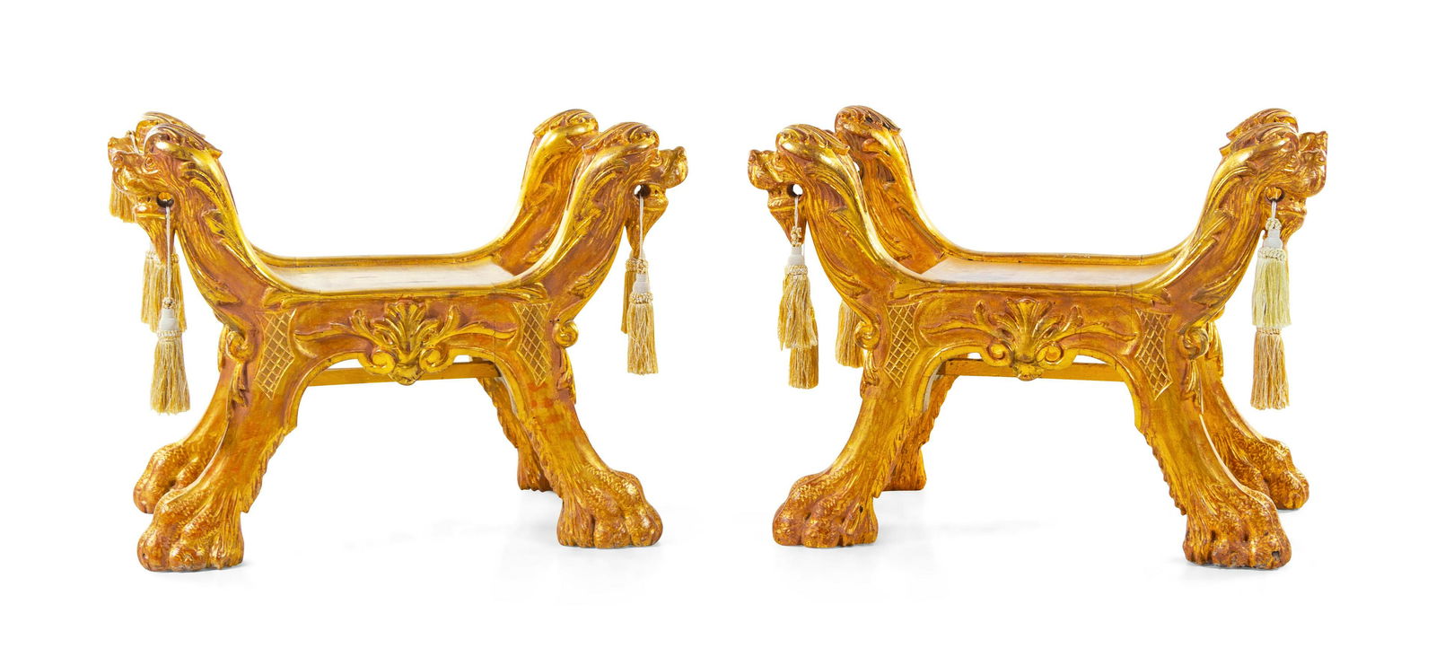 A Pair of Italian Giltwood Tabourets (1 of 2)