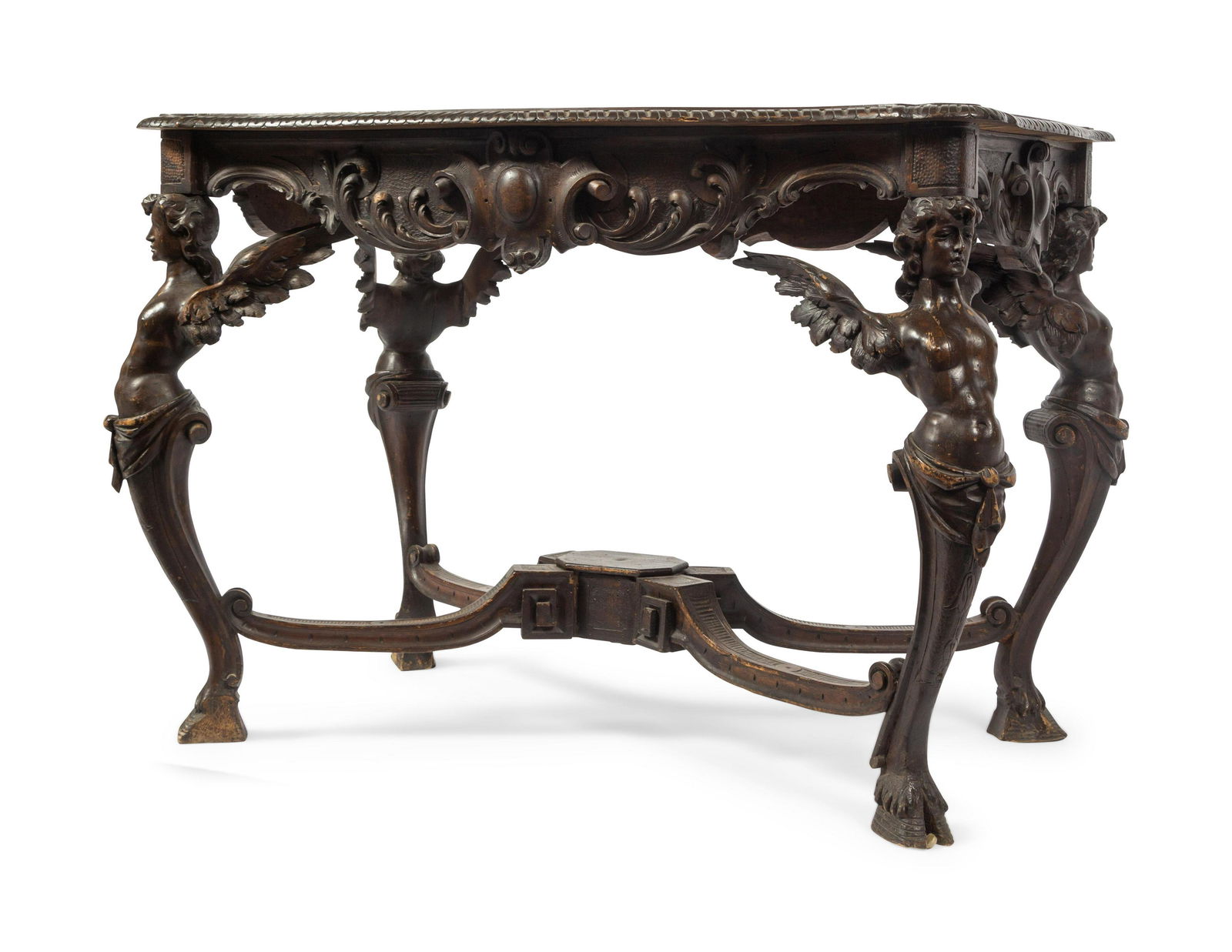 A Continental Carved Walnut Center Table (1 of 2)