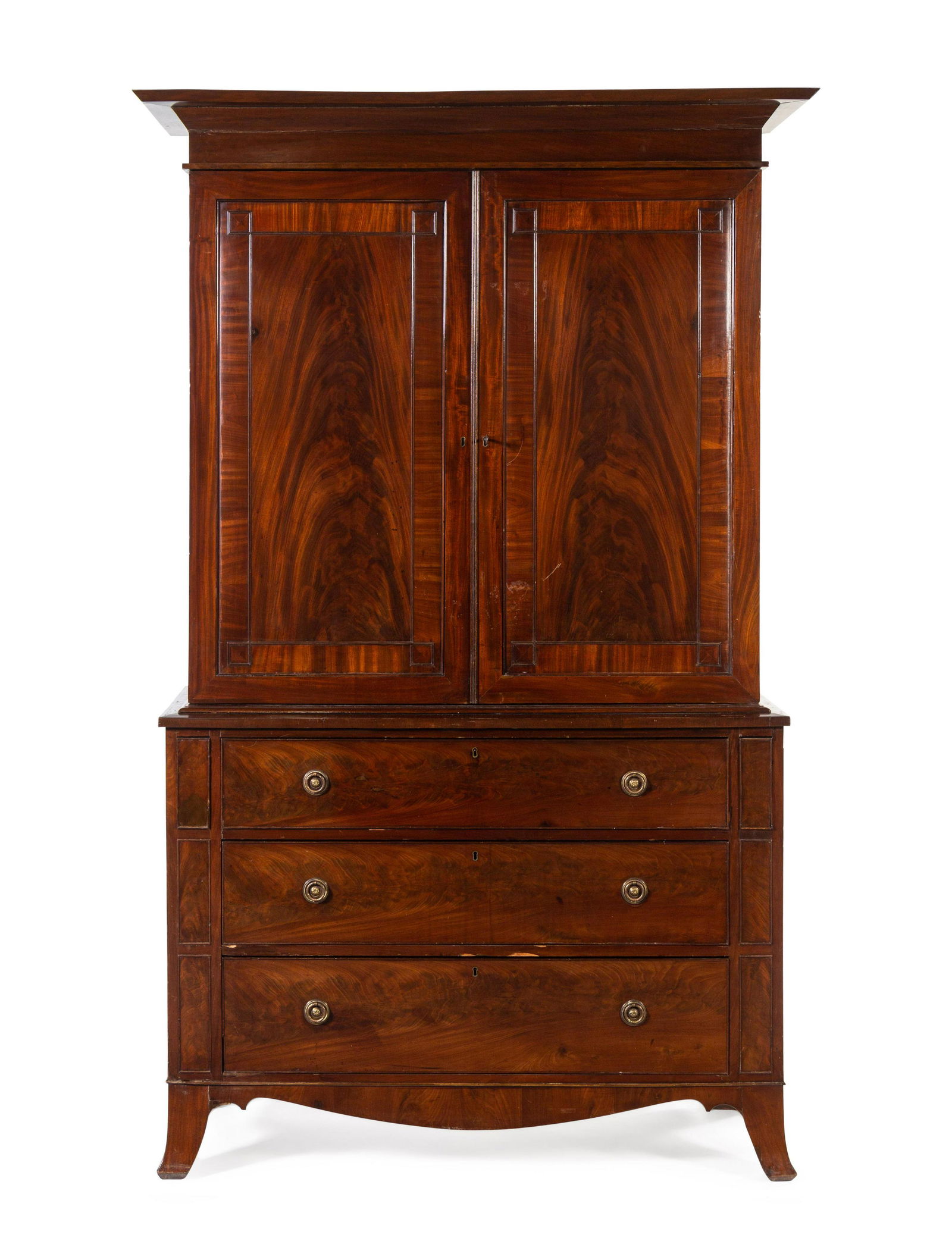 A Regency Mahogany Linen Press (1 of 2)