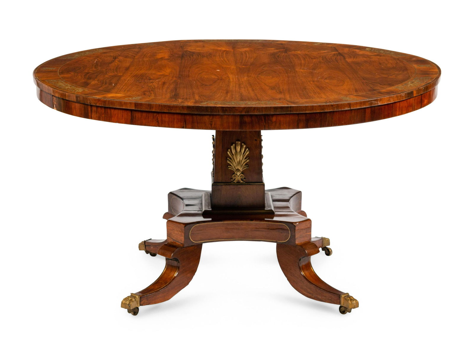 A Regency Brass Inlaid Tilt-Top Breakfast Table (1 of 2)