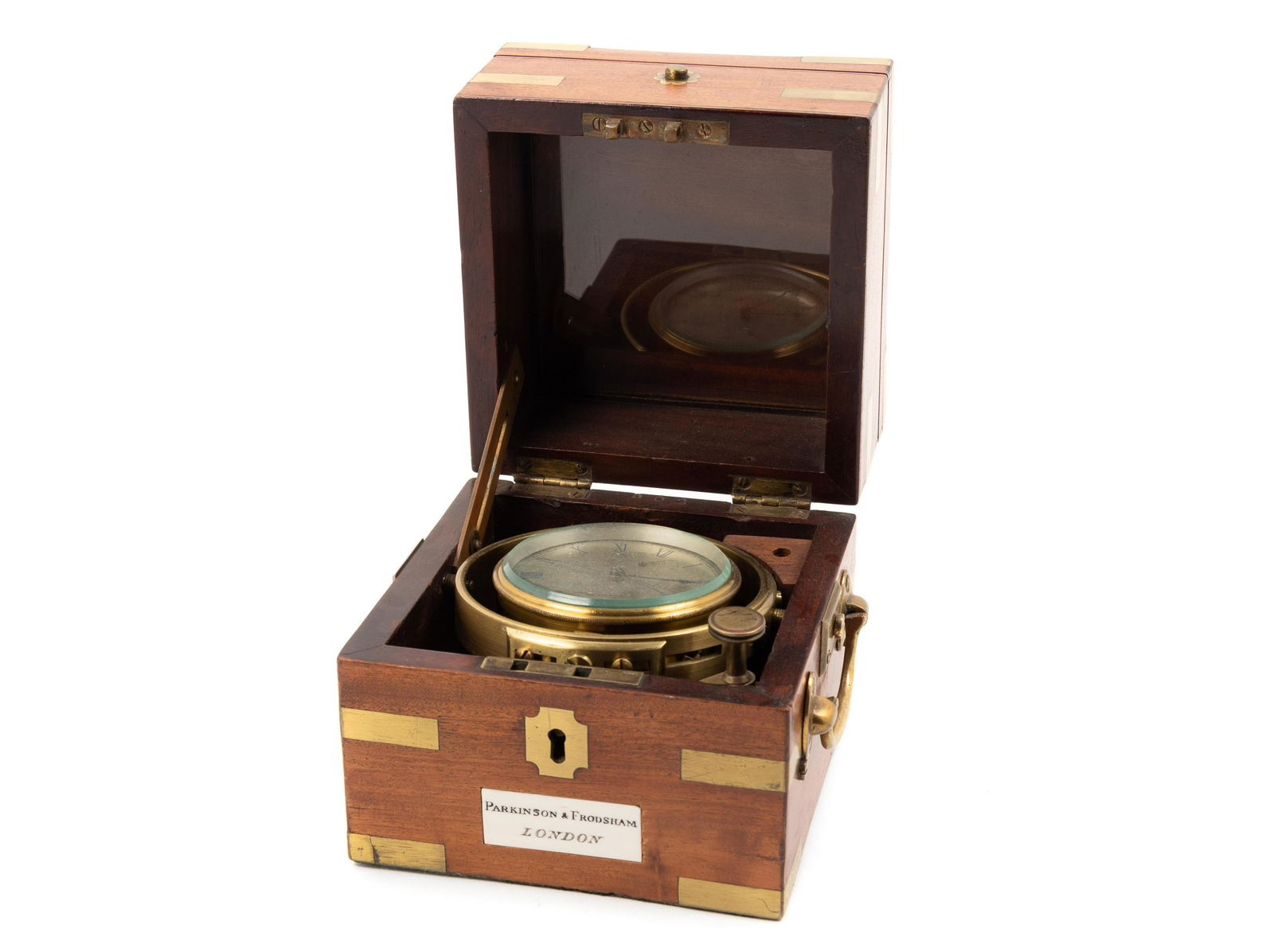 A Parkinson & Frodsham Brass Gimballed Ship's (1 of 3)