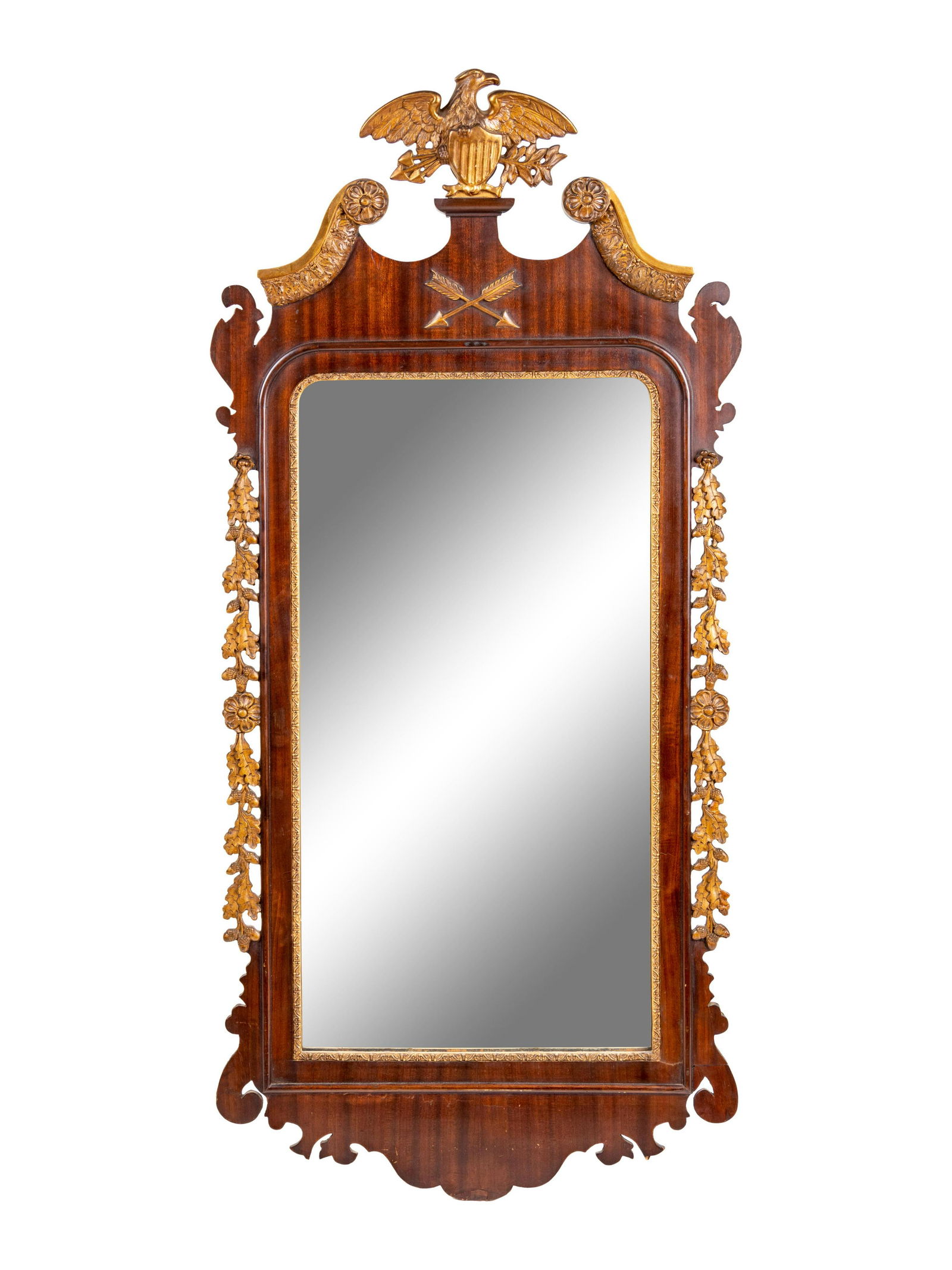 A Chippendale Style Parcel Gilt, Carved and Veneered (1 of 1)