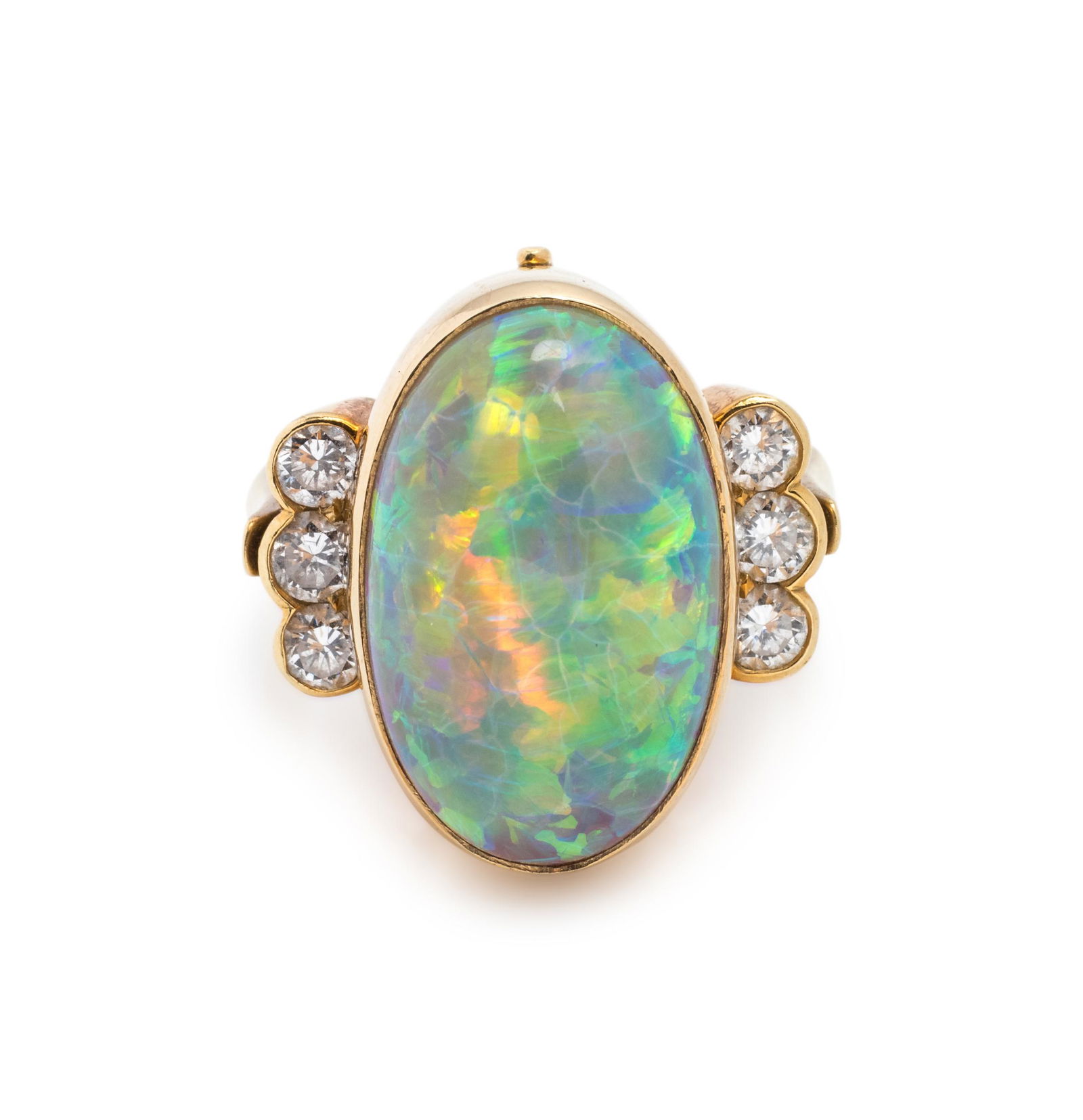 OPAL AND DIAMOND RING/PENDANT (1 of 2)