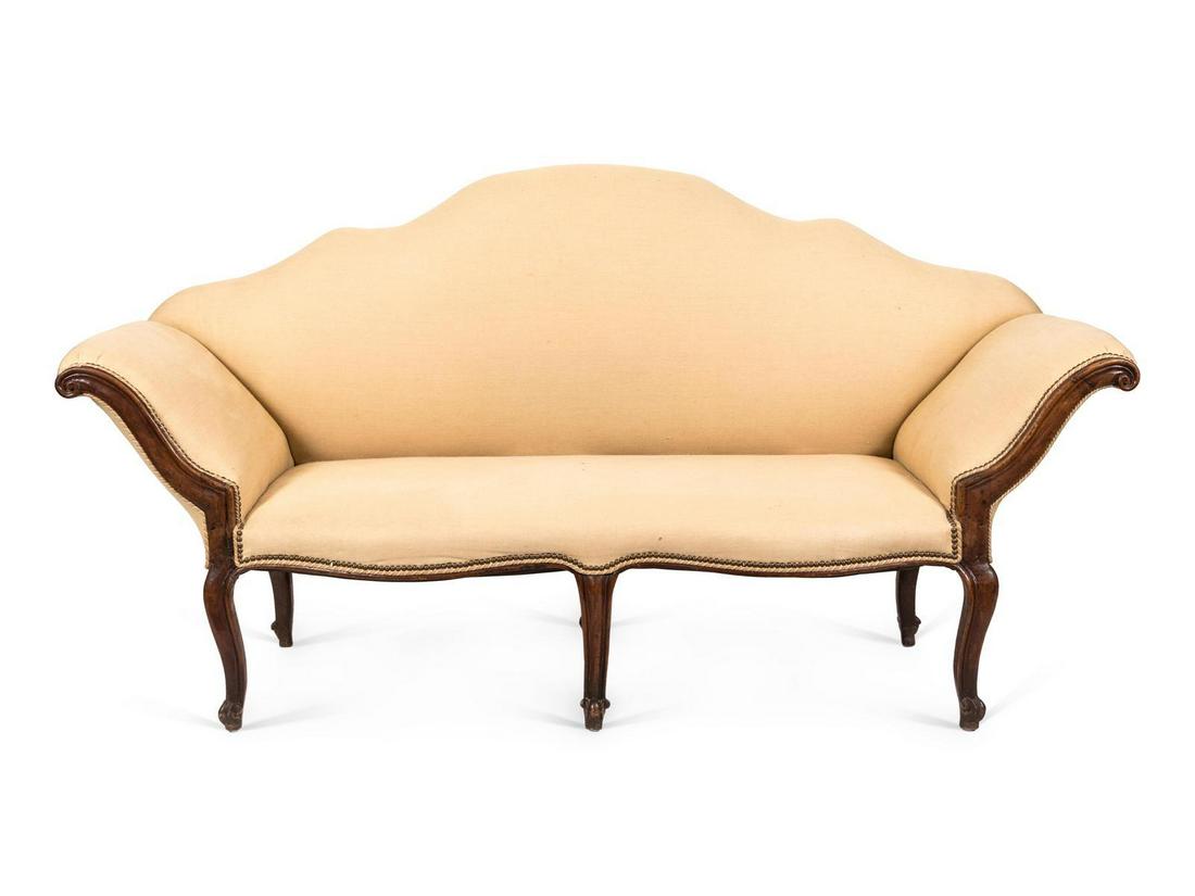 An Italian Rococo Style Walnut Settee Height 40 x width (1 of 1)