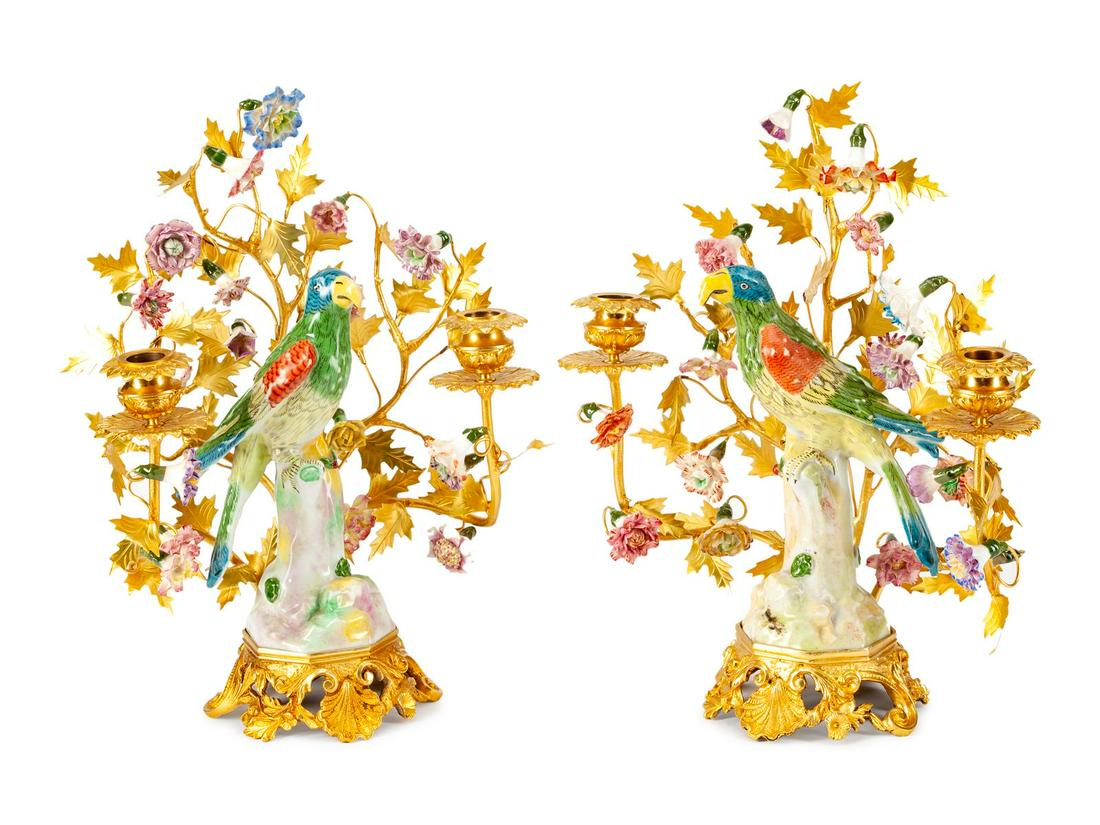 A Pair of Gilt-Bronze-Mounted German Porcelain (1 of 1)