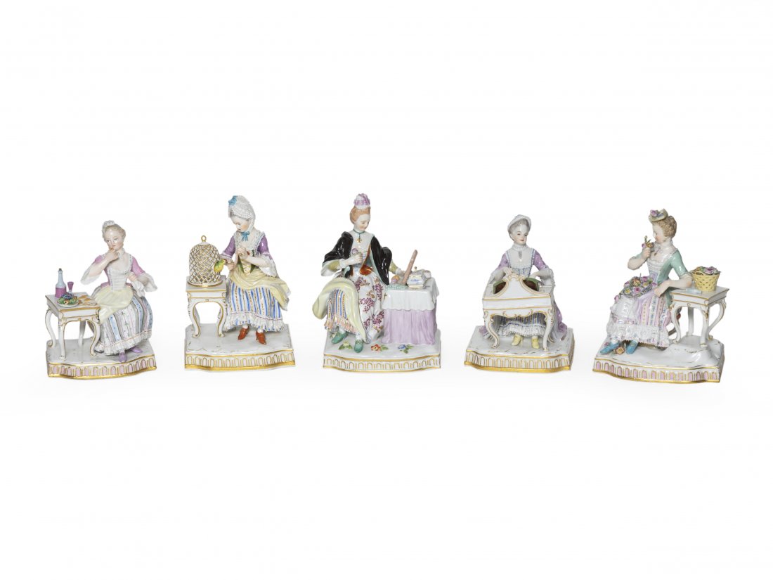 An Assembled Set of Five Meissen Porcelain Figures of (1 of 1)