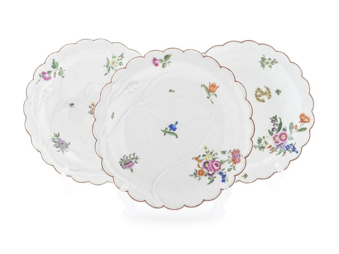 Three Worcester Plates Diameter 7 7/8 inches. (1 of 1)