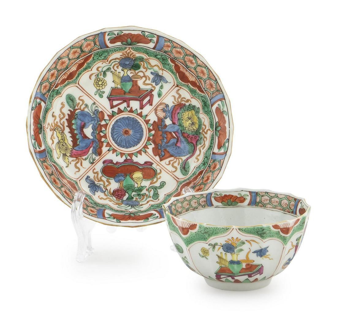 A Dr. Wall Worcester Porcealin Bengal Tiger Cup and (1 of 1)