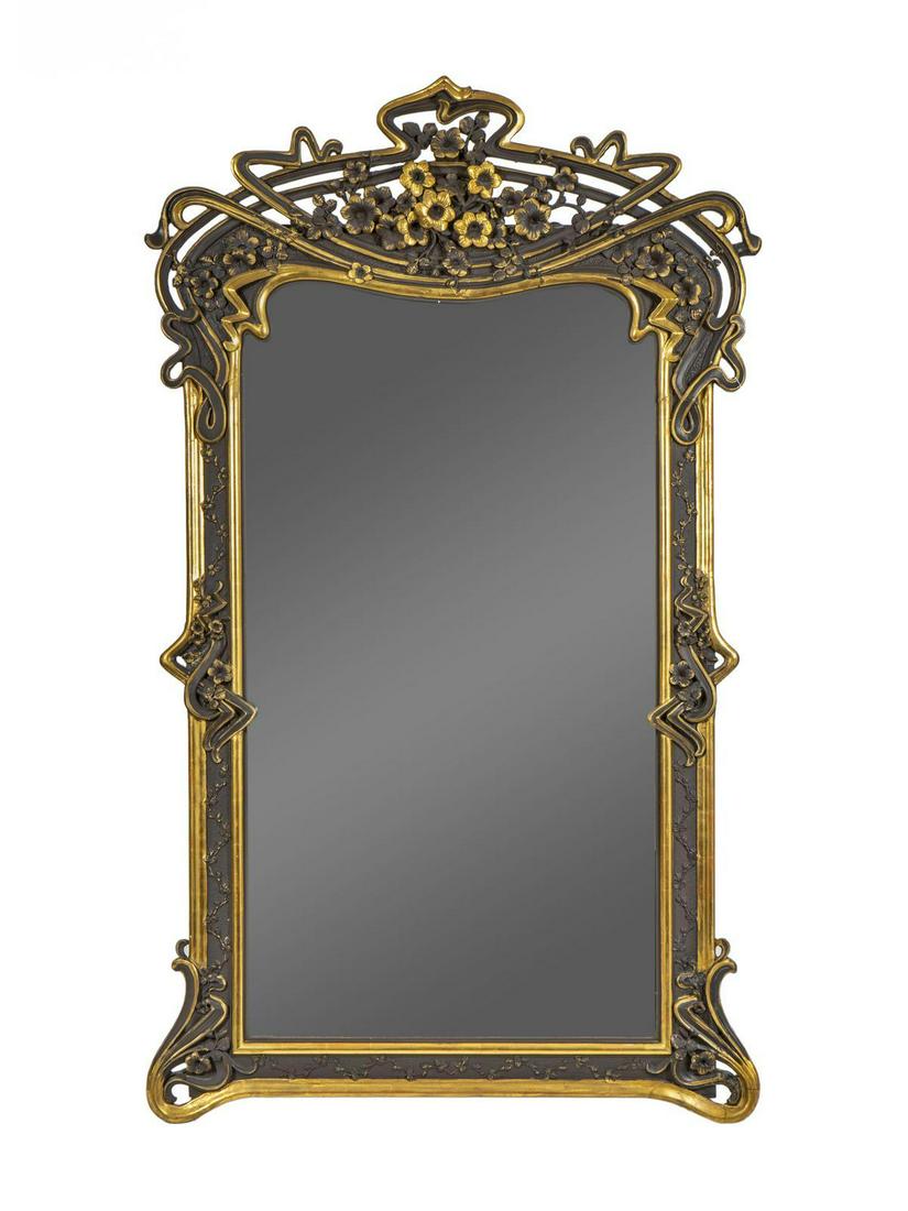 A French Art Nouveau Style Mirror Height 57 1/2 x width (1 of 1)