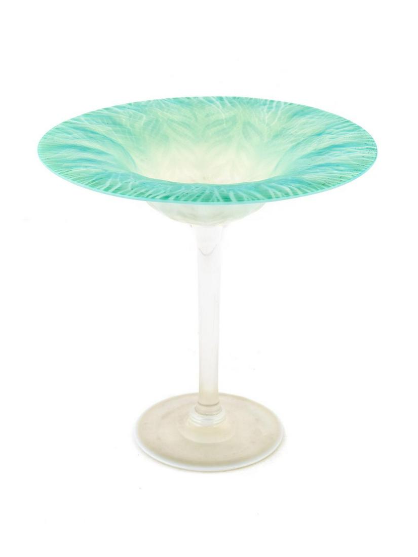 A Tiffany Favrile Glass Compote Height 6 1/2 x diameter (1 of 1)