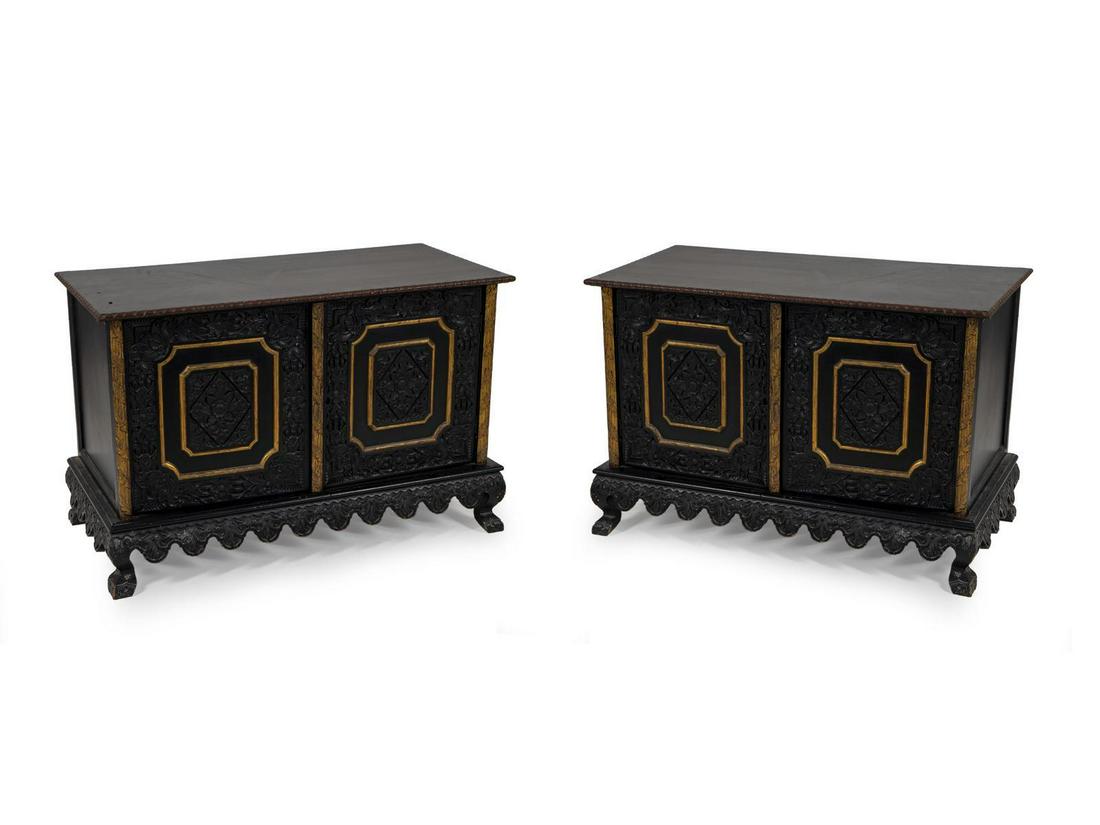 A Pair of Chinese Style Low Cupboards Height 24 x width (1 of 1)