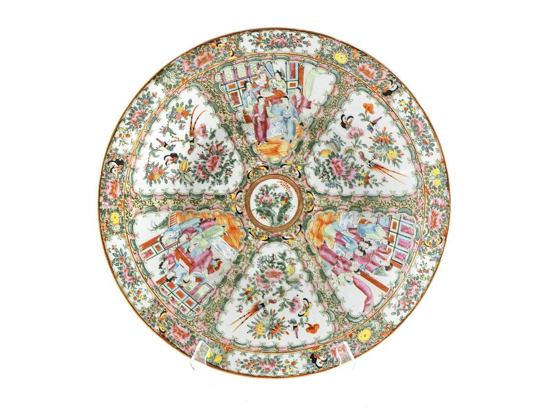 A Chinese Export Famille Rose Porcelain Charger (1 of 1)