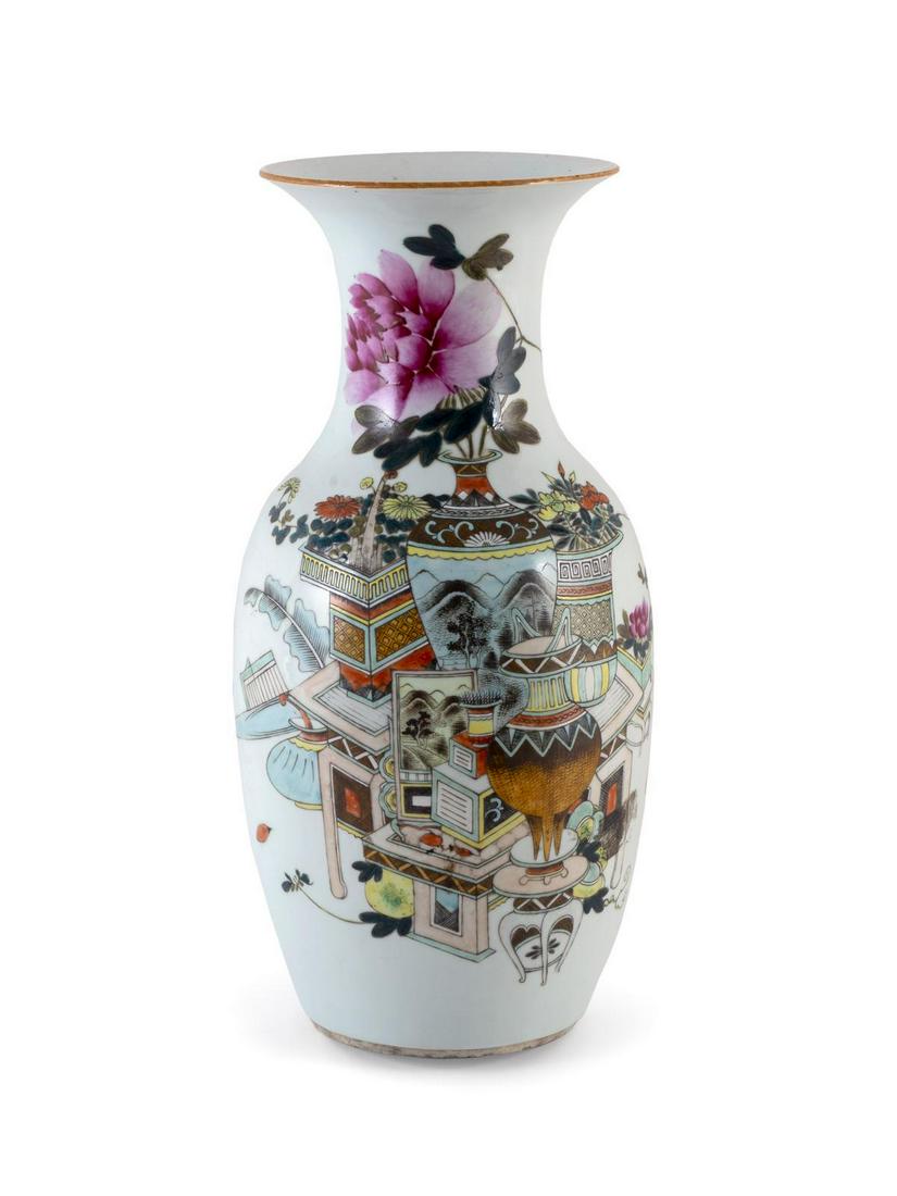A Chinese Porcelain Vase Height 17 inches. (1 of 1)