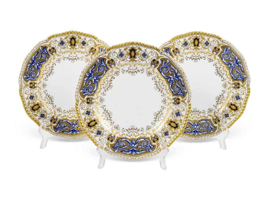 A Set of Twelve Coalport Porcelain Plates Diameter 9 (1 of 1)