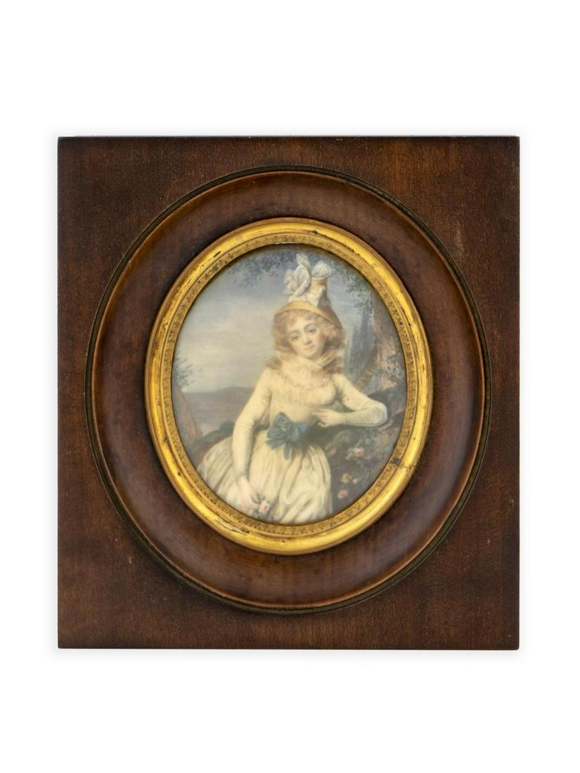 A Continental Portrait Miniature Framed dimensions 5 (1 of 1)