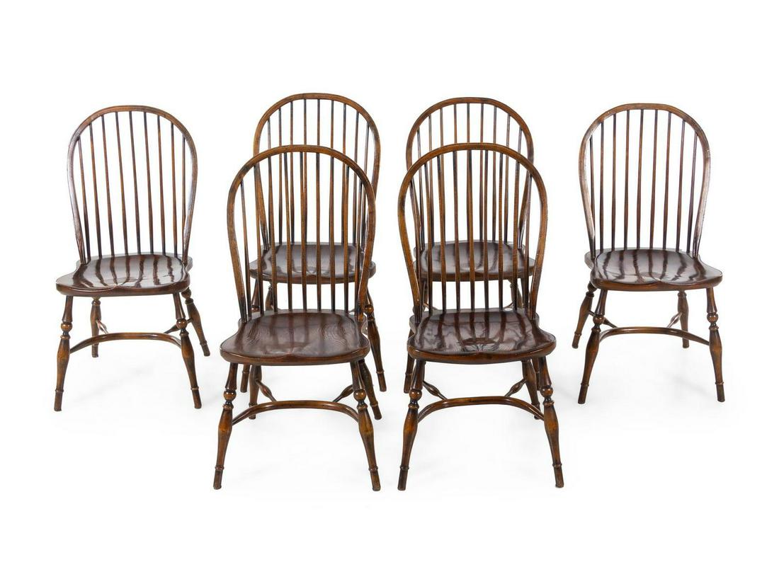 A Set of Six Windsor Side Chairs: A Set of Six Windsor Side Chairs 20TH CENTURY Height 39 1/4 inches. Property from a Private Collection, Chicago, Illinois