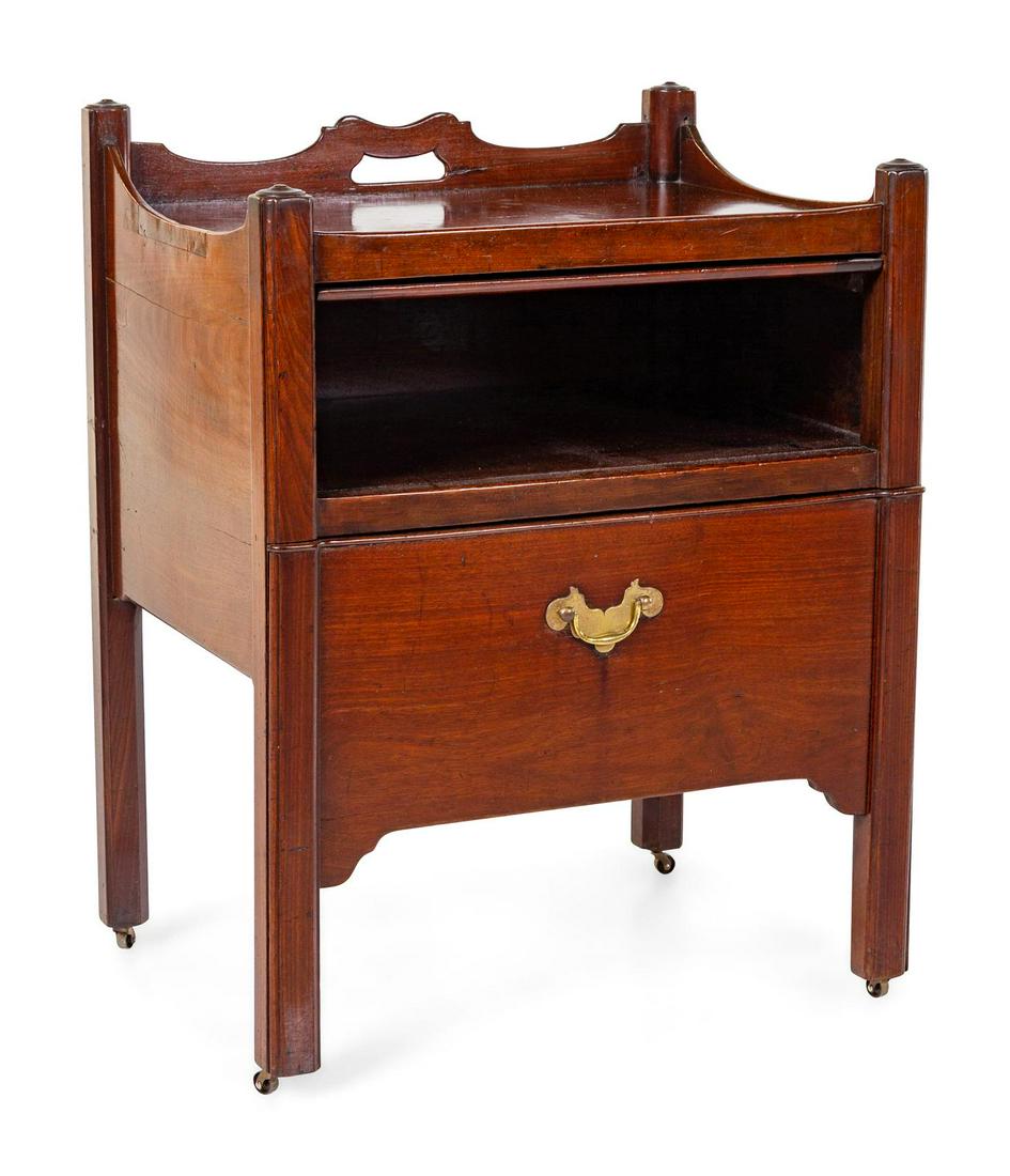 A George III Style Mahogany Side Table: A George III Style Mahogany Side Table Height 31 inches.Â Property from a Private Collection, Los Angeles, California