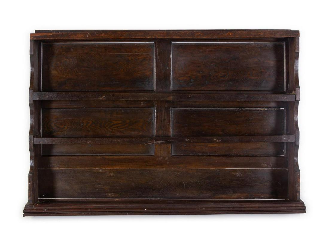 An English Oak Plate Rack: An English Oak Plate Rack 19th Century Height 39 x width 56 1/2 x depth 8 3/4 inches