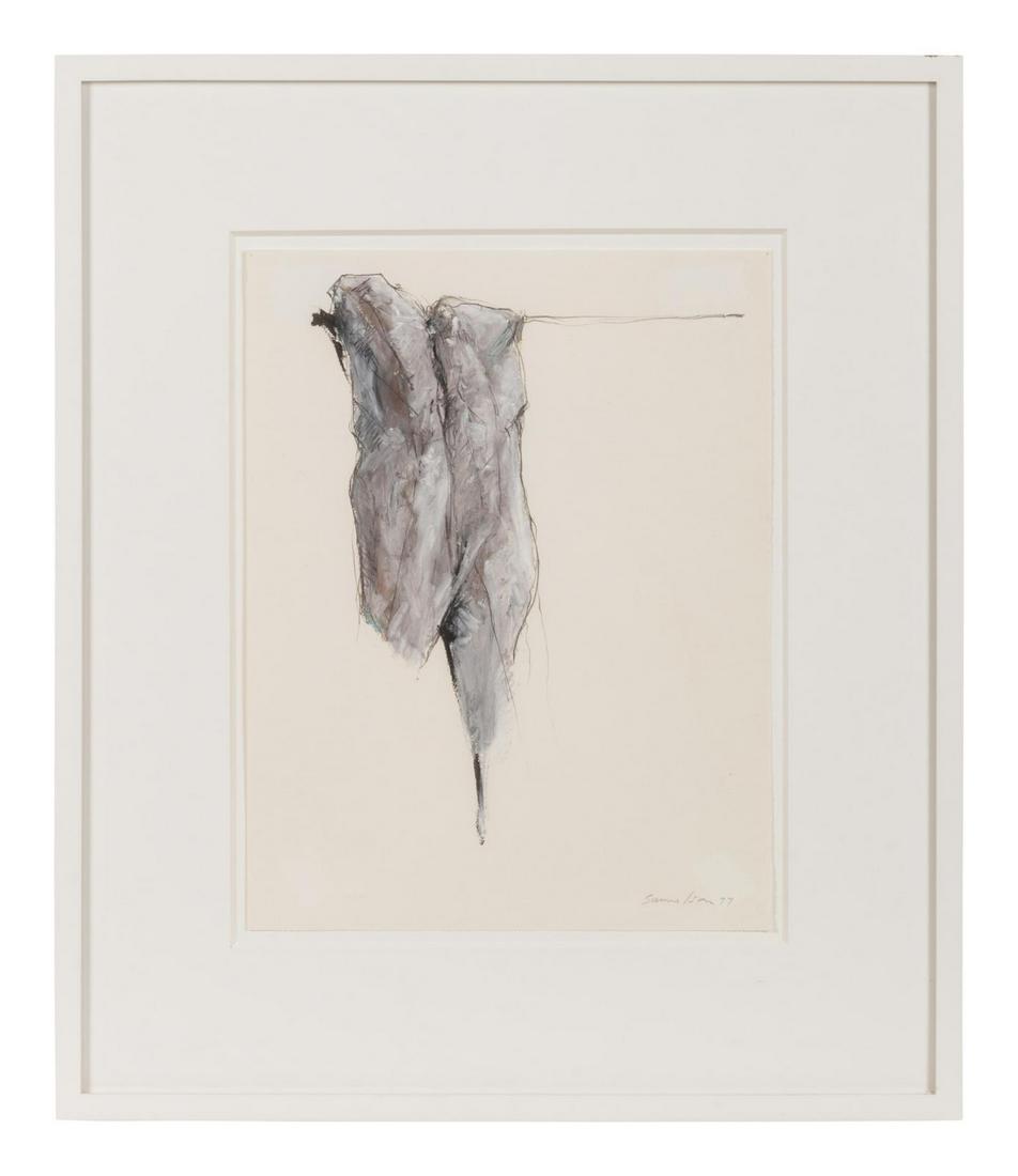 Bruce Samuelson (American, b. 1946): Bruce Samuelson (American, b. 1946) Grey Torso, 1977 mixed media on paper signed Samuelson and dated (lower right) 13 x 10 inches. Property from the Collection of H. Thomas Axt, New York, New York