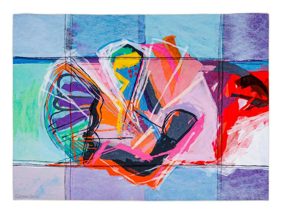 Calman Shemi (Argentine, b. 1939) Evolution of the: Calman Shemi (Argentine, b. 1939) Evolution of the ConeÂ tapestry signed Calman Shemi (lower left); signed, titled and numbered 3/9 (verso) 57 x 79 inches.