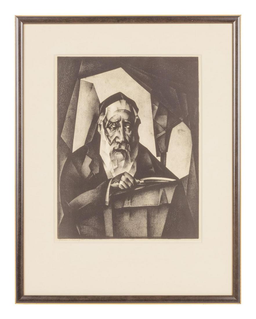 William Samuel Schwartz (American, 1896-1977) Babbi: William Samuel Schwartz (American, 1896-1977) Babbi Reading lithograph 17 x 13 inches.
