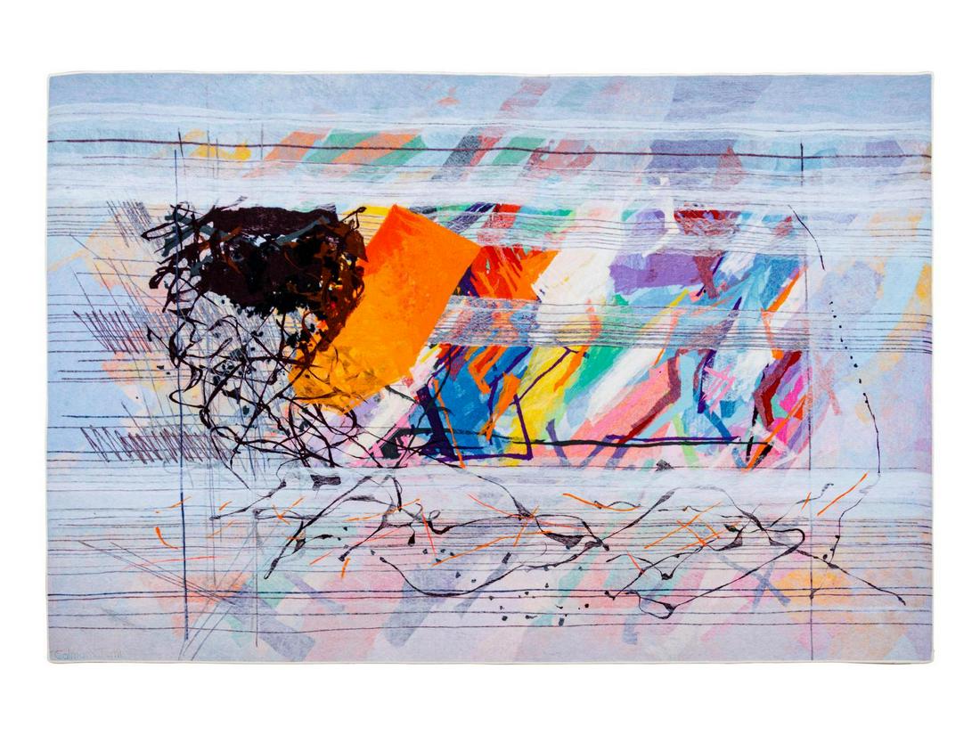 Calman Shemi (Argentine, b. 1939) Obscurity and: Calman Shemi (Argentine, b. 1939) Obscurity and Discovery tapestry signed Calman Shemi (lower left); titled, signed and numbered 4/9 (verso) 59 x 90 inches.