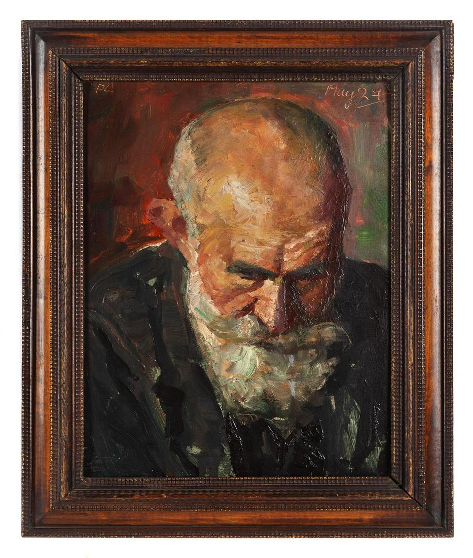 Philip John Littledale (BRITISH, 19th/20th Century): Philip John Littledale (BRITISH, 19th/20th Century) Portrait of an Old Man, 1927 oil on canvas initialed (upper left) and dated (upper right) 18 x 14 inches.