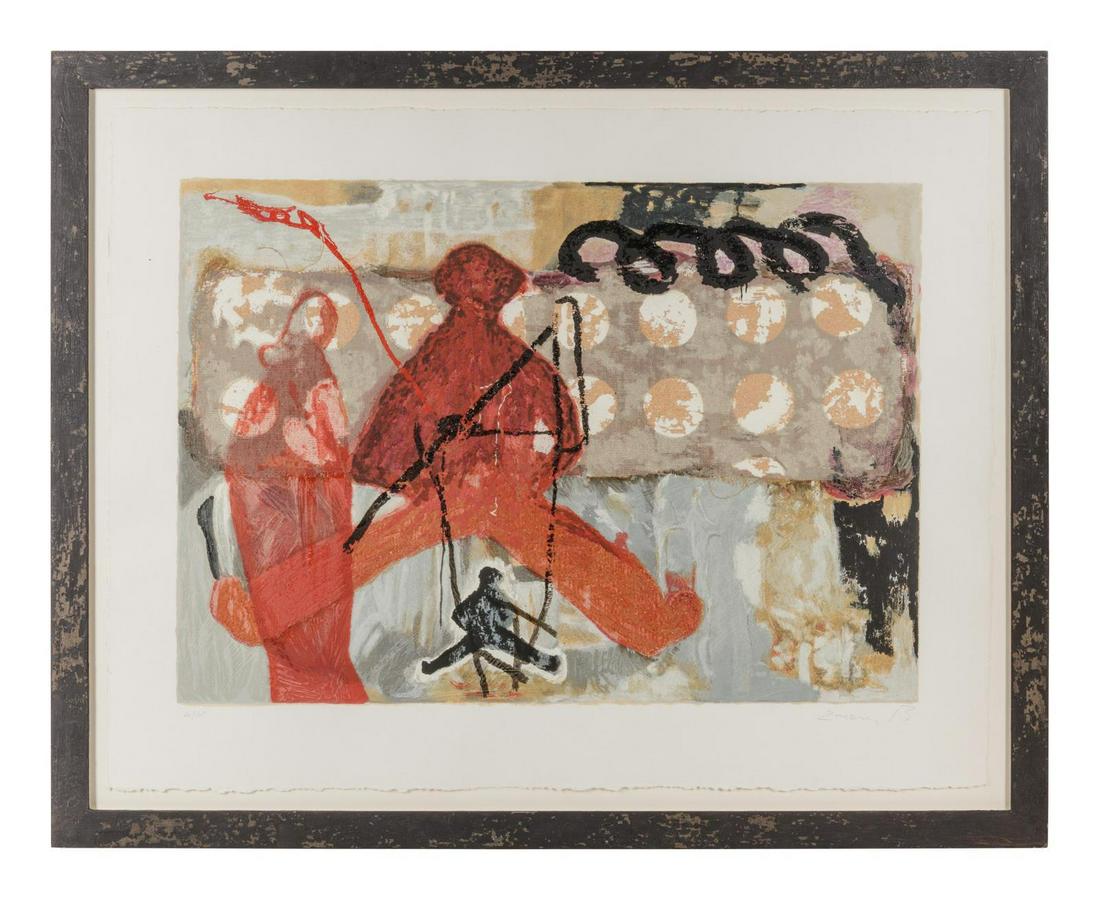 Zhou Brothers (Chinese/American, b. 1952) The Red: Zhou Brothers (Chinese/American, b. 1952) The Red Shadow lithograph signed and numbered 60/165 in pencil 21 x 29 1/2 inches. Property from the Collection of H. Thomas Axt, New York, New York