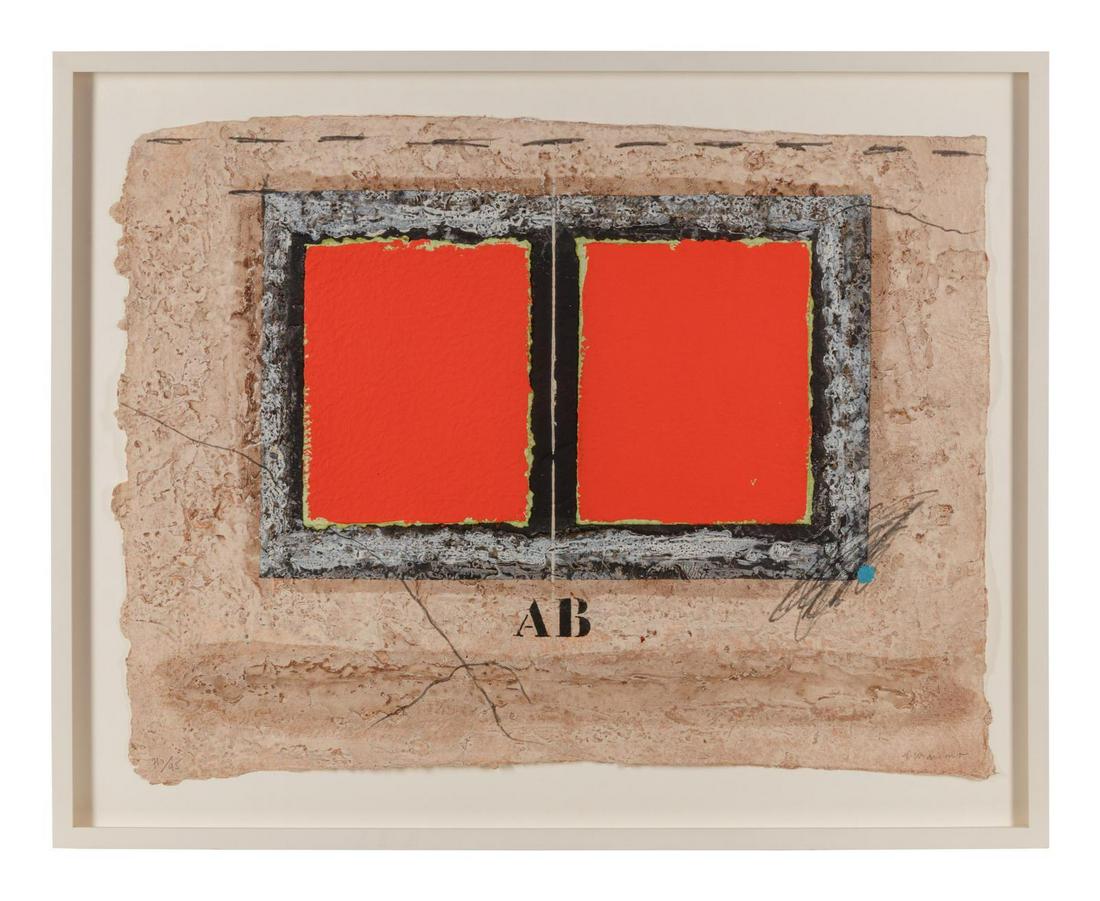 James Coignard (French, 1925-2008) L'Axe Blanc: James Coignard (French, 1925-2008) L'Axe Blanc carborundum print signed and numbered 71/95 in pencil 19 x 26 inches. Property from the Collection of H. Thomas Axt, New York, New York