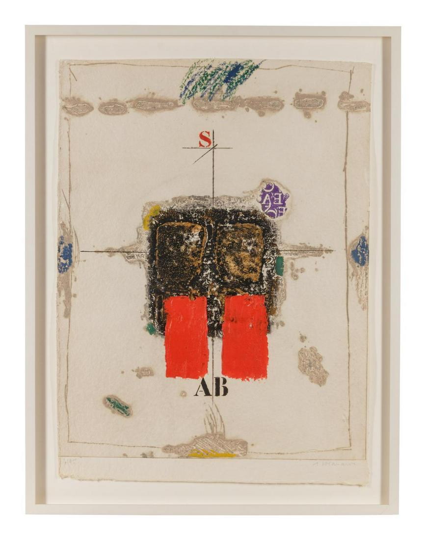 James Coignard (French, 1925-2008) Rouge Limite, 1988: James Coignard (French, 1925-2008) Rouge Limite, 1988 carborundum print signed and numbered 6/95 in pencil 25 x 19 1/4 inches. Property from the Collection of H. Thomas Axt, New York, New York