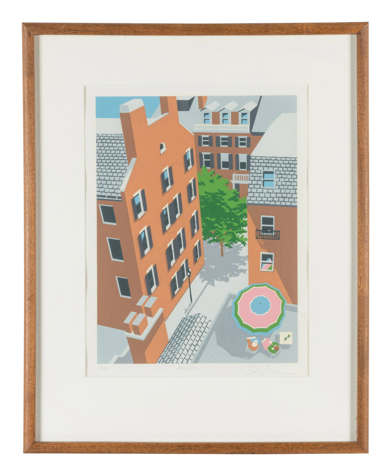 Oren Sherman (American, 20th Century) Beacon Hill: Oren Sherman (American, 20th Century) Beacon Hill lithograph; edition 12/250 signed Oren Sherman (lower right) 26 x 20 1/2 inches. Property from the Estate of Thomas J. Klutznick, Chicago, Illinois