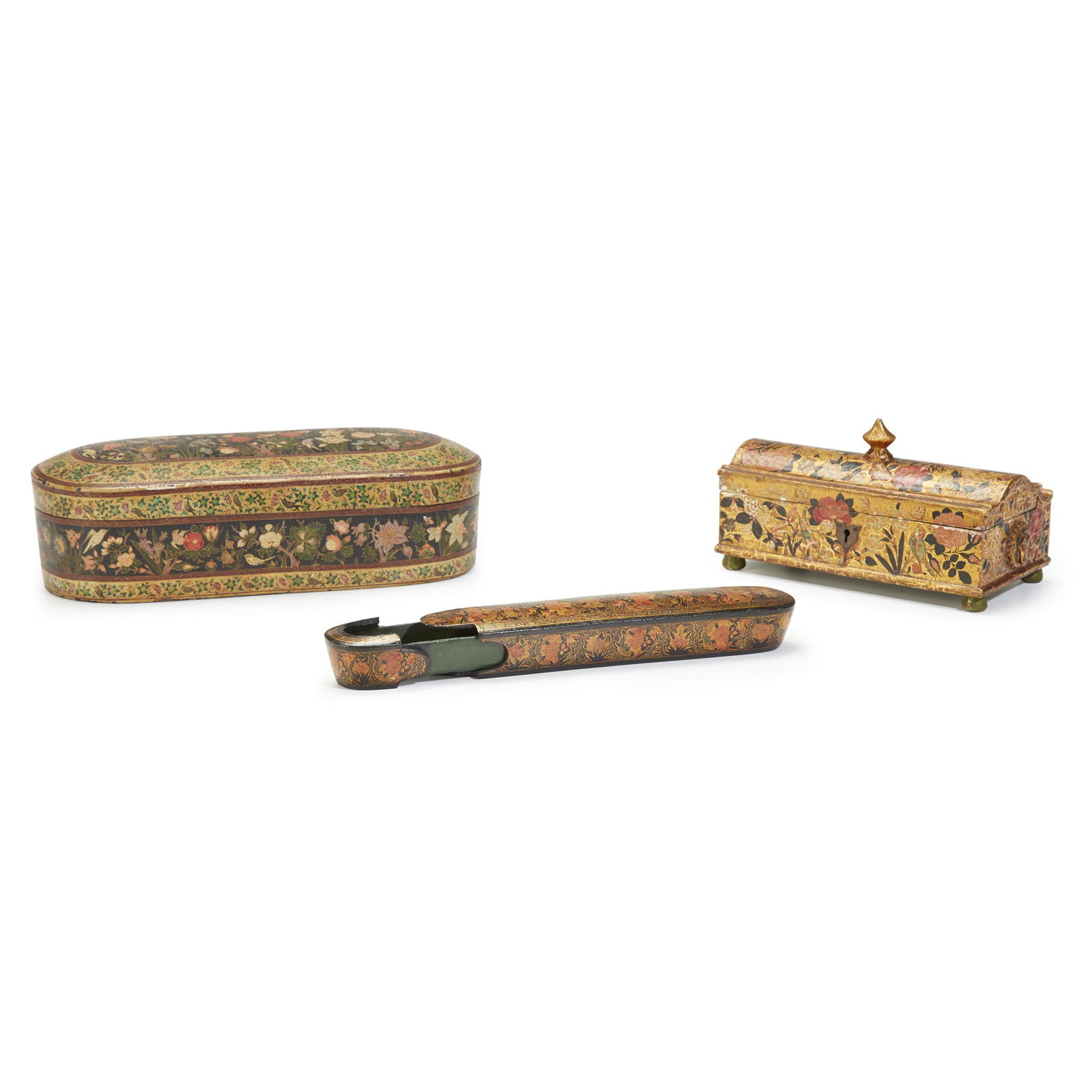 Three Ottoman style lacquer writing boxes, 19th/20th (1 of 1)