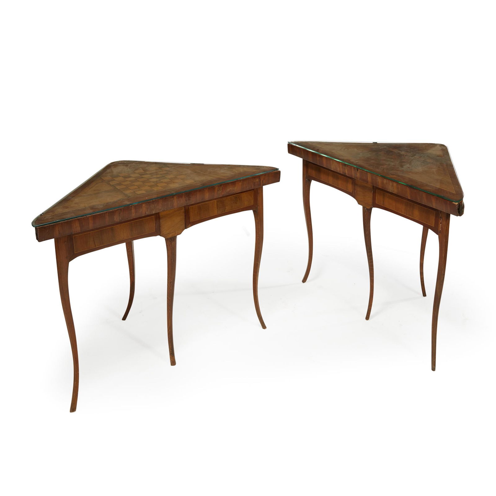 Pair of Flemish fruitwood "Tric Trac" gaming tables, (1 of 1)